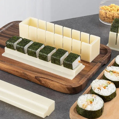 Sushi Mold Household Sushi Tool Set with Seaweed Rice Roll Maker and Nori Complete Kit for Easy Home Cooking