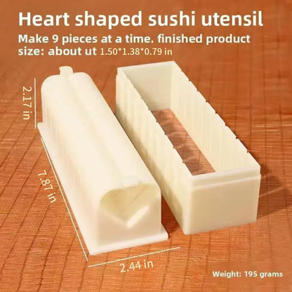 Sushi Mold Household Sushi Tool Set with Seaweed Rice Roll Maker and Nori Complete Kit for Easy Home Cooking