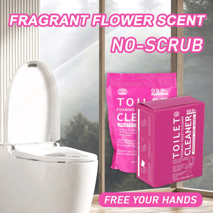 Flower Toilet Cleaning Powder, Toilet Bowl Cleaners,Toilet Cleaner Foam, Rich Foam，Self Activating Miracle Powder for Toilet B，Cleaner Effective for Bowl Freshness Floral Fragrance Home Essentials