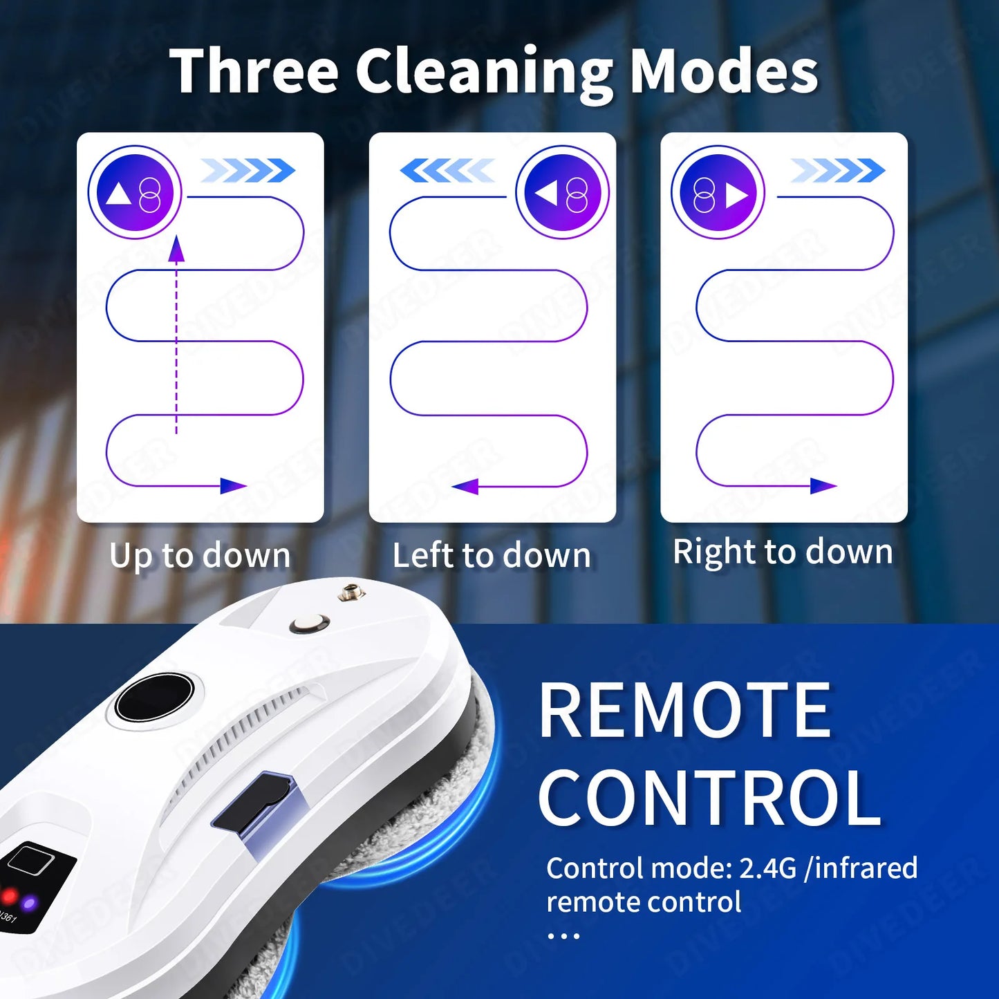 Window Cleaner Robot Water Spray Automatic Water Spray Function Anti-Fall Magnetic Glass Home Smart Cleaning Machine