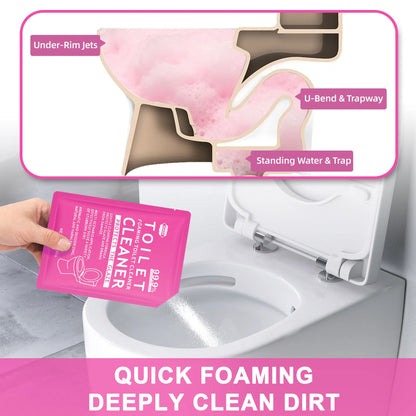 Flower Toilet Cleaning Powder, Toilet Bowl Cleaners,Toilet Cleaner Foam, Rich Foam，Self Activating Miracle Powder for Toilet B，Cleaner Effective for Bowl Freshness Floral Fragrance Home Essentials