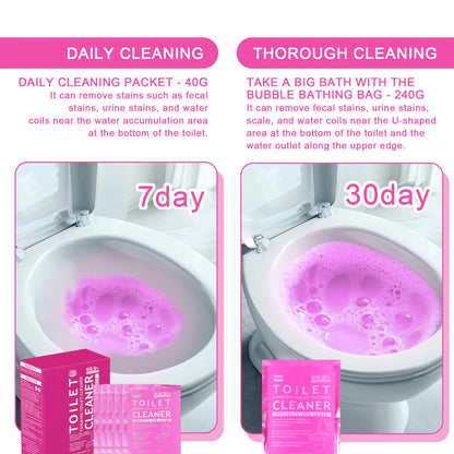 Flower Toilet Cleaning Powder, Toilet Bowl Cleaners,Toilet Cleaner Foam, Rich Foam，Self Activating Miracle Powder for Toilet B，Cleaner Effective for Bowl Freshness Floral Fragrance Home Essentials