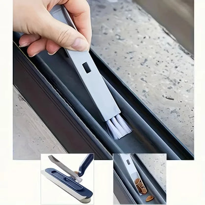 Glass Cleaning Brush with Squeegee and Small Brush | Telescopic Double-Sided | Glass Wall and Floor Cleaning Tool