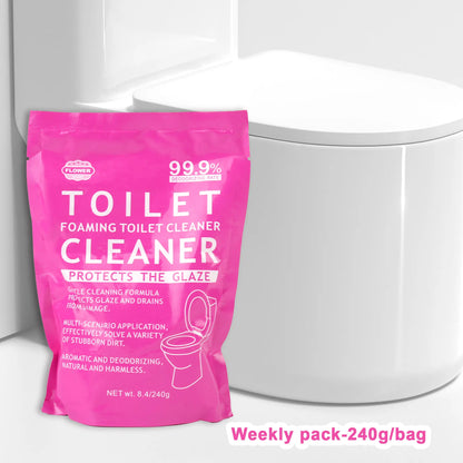Flower Toilet Cleaning Powder, Toilet Bowl Cleaners,Toilet Cleaner Foam, Rich Foam，Self Activating Miracle Powder for Toilet B，Cleaner Effective for Bowl Freshness Floral Fragrance Home Essentials