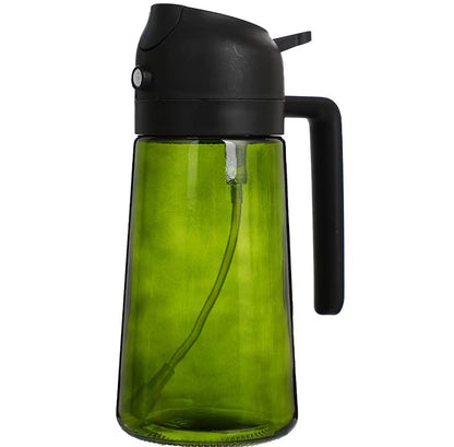 Spray and Pour 2-In-1 Oil Bottle, Light-Blocking Dark Oil Mist Spray Bottle, Kitchen-Specific Dual-Function Olive Oil Sprayer
