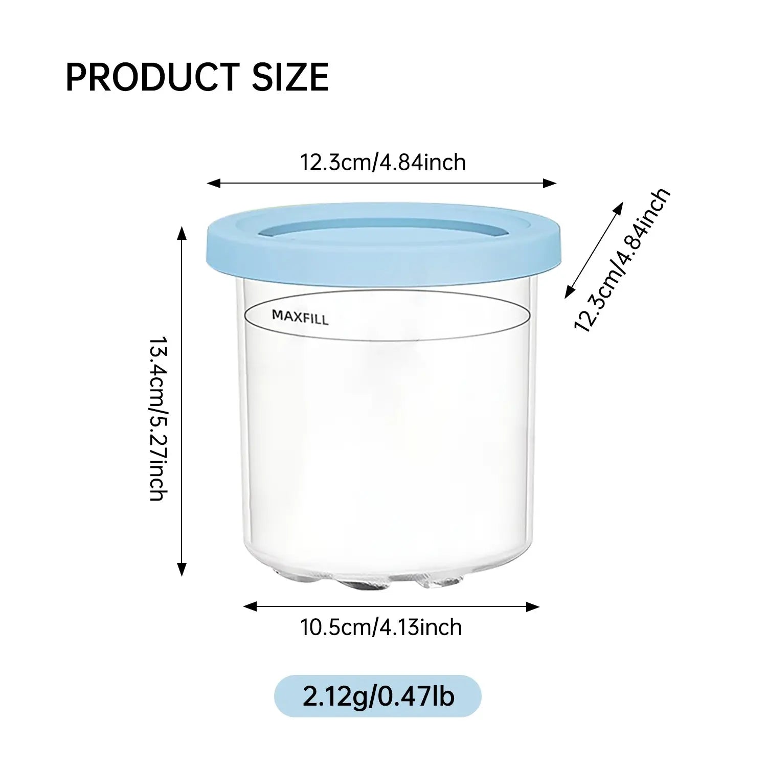 Ninja Creami Pint Ice Cream Cups and Lids Set, 4 Piece 24Oz Luxury 11-In-1 Container Kit, Compatible with Nc501 Nc500 Series, Spoons