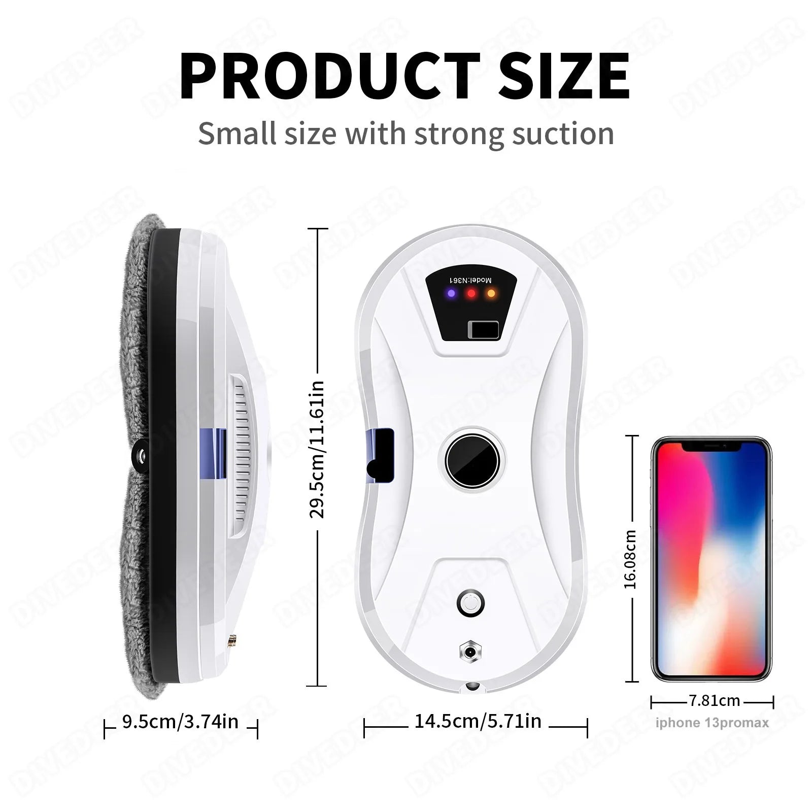 Window Cleaner Robot Water Spray Automatic Water Spray Function Anti-Fall Magnetic Glass Home Smart Cleaning Machine