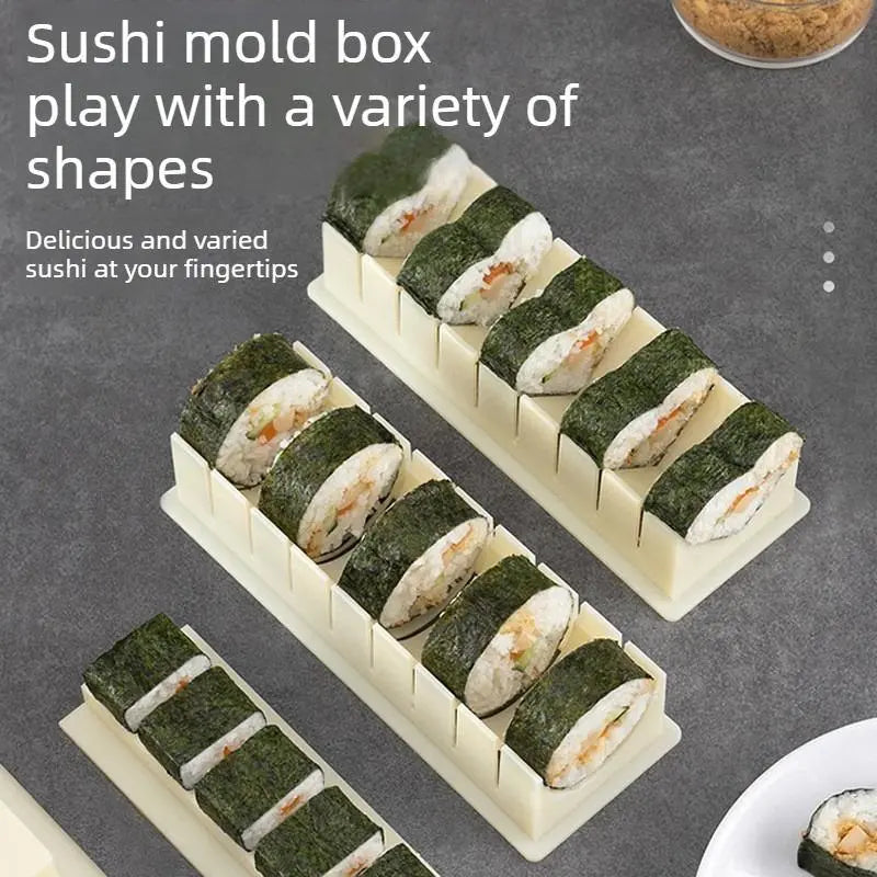 Sushi Mold Household Sushi Tool Set with Seaweed Rice Roll Maker and Nori Complete Kit for Easy Home Cooking