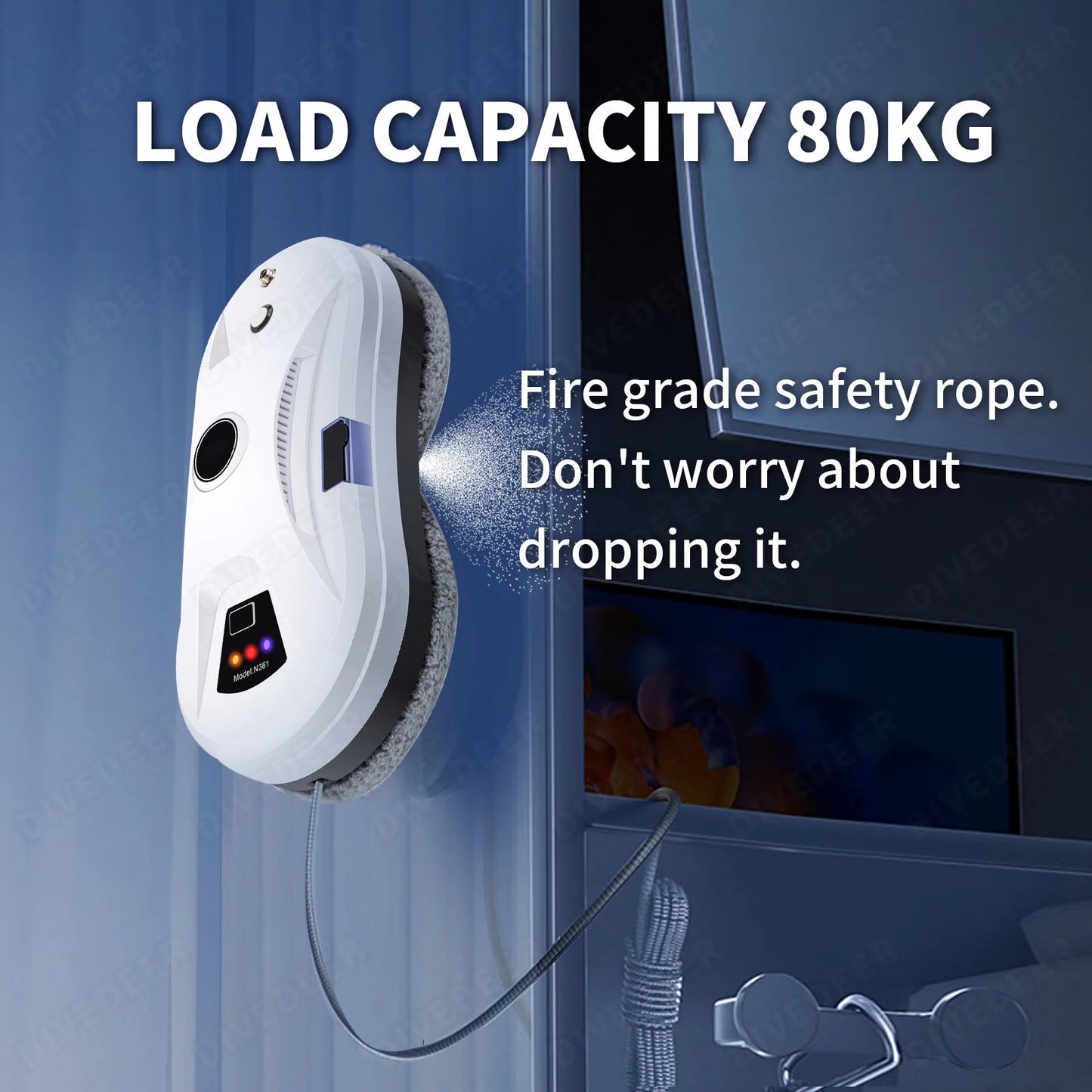 Window Cleaner Robot Water Spray Automatic Water Spray Function Anti-Fall Magnetic Glass Home Smart Cleaning Machine
