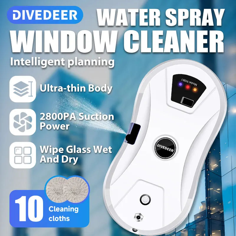 Window Cleaner Robot Water Spray Automatic Water Spray Function Anti-Fall Magnetic Glass Home Smart Cleaning Machine