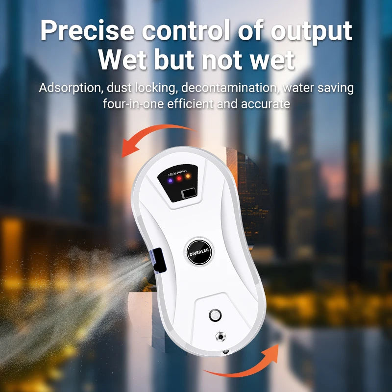 Window Cleaner Robot Water Spray Automatic Water Spray Function Anti-Fall Magnetic Glass Home Smart Cleaning Machine