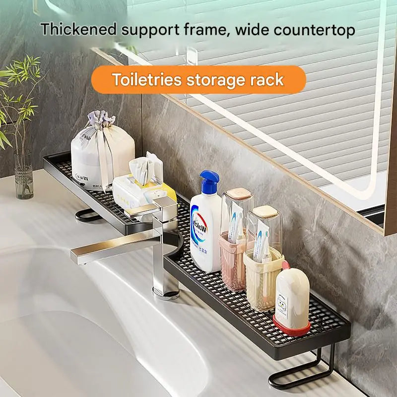 #Summervibes High-Funky Capacity Bathroom Shelf | Black Bathroom Accessories | No-Drill Storage Rack | Rustproof Faucet Caddy | Sink Drain Rack — an Essential Storage Solution for Kitchens, Bathrooms, and Furniture.Home Essentials,Tiktokshopspring